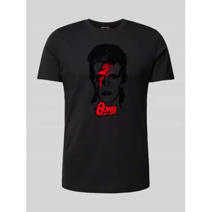 Zdjęcie T-shirt o kroju regular fit z nadrukiem z motywem i okrągłym dekoltem