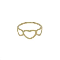 Picture Comfortable ring with openwork hearts