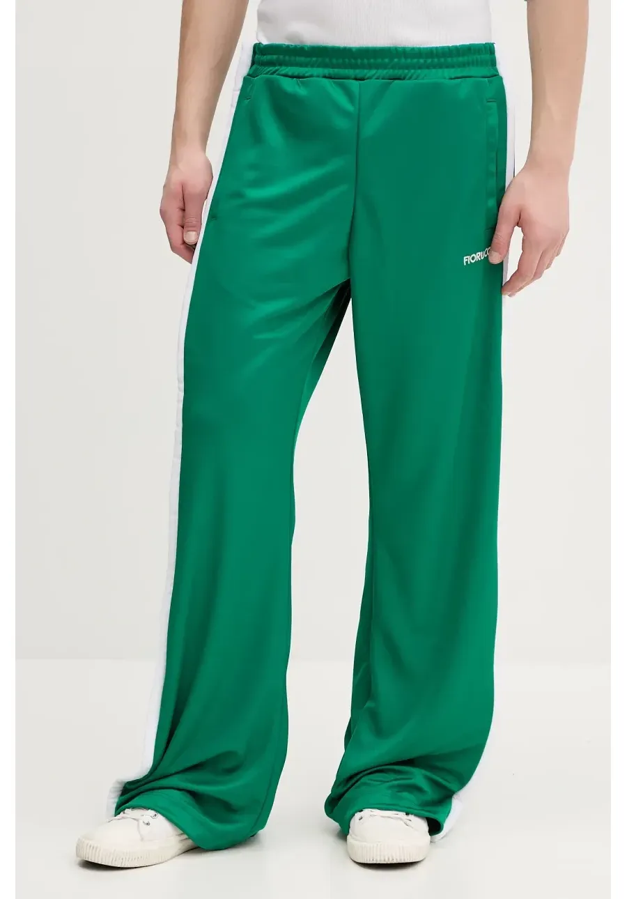 obrazek 1 Fiorucci spodnie dresowe Puffy Piping Track Trousers męskie kolor zielony z aplikacją U02SPBPA057PL01GN02