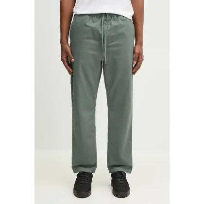 Zdjęcie Carhartt WIP spodnie bawełniane Flint Pant męskie kolor zielony proste I029919.1YFGD