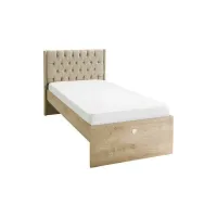 Picture Beautiful bed with a quilted and upholstered headboard for a children's room - Cilek
