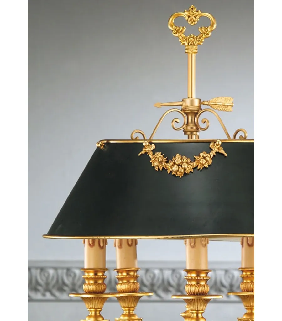 obrazek 2 Lampa stołowa z pozłacanego brązu i marmuru