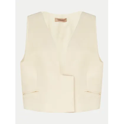 Zdjęcie TWINSET Kamizelka 241TT2100 Écru Slim Fit