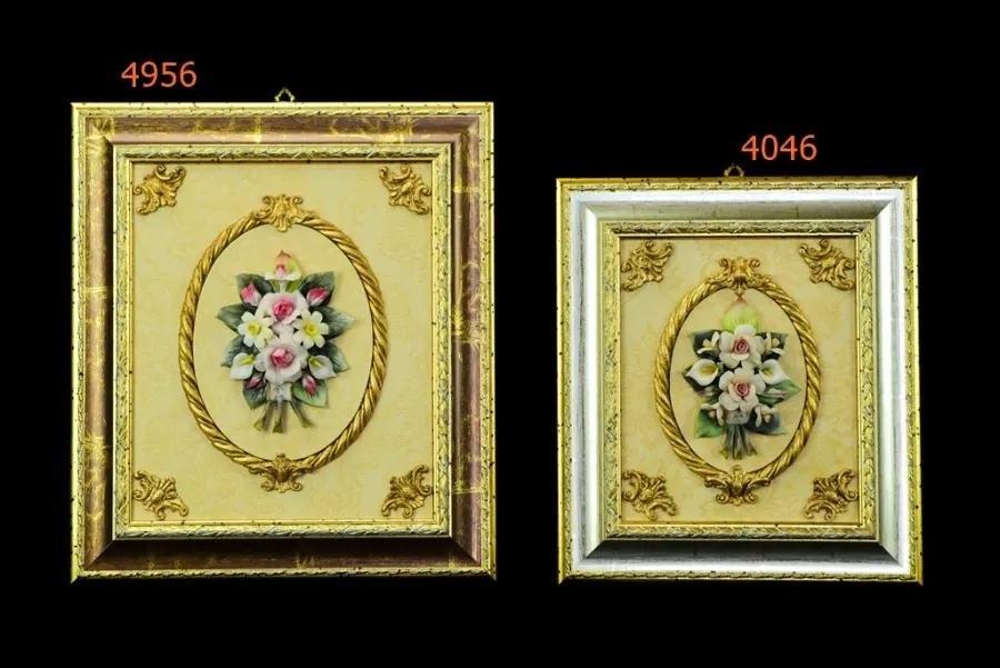obrazek 1 Elegancki obraz z porcelany zdobiony kwiatami