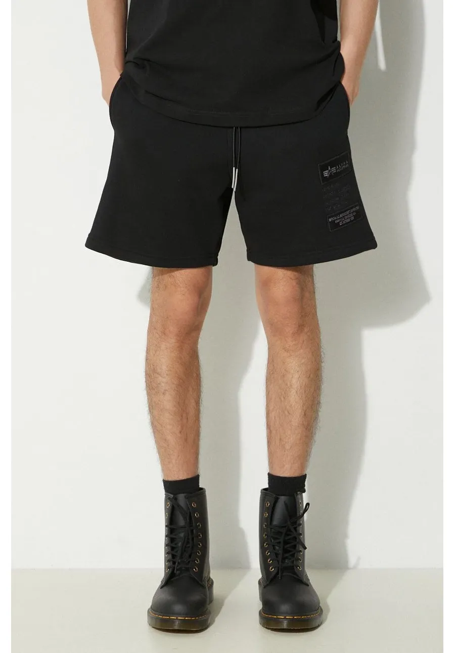 obrazek 1 Alpha Industries szorty Patch LF męskie kolor czarny 136360