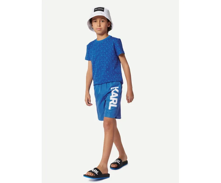obrazek 1 Karl Lagerfeld Kids T-Shirt Z30036 S Niebieski Regular Fit