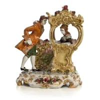 Zdjęcie Barokowa figurka damy i mężczyzny wykonana z ceramiki - Ceramiche ML