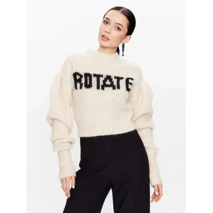 Zdjęcie ROTATE Sweter Knit Puff Sleeve RT2287 Écru Regular Fit
