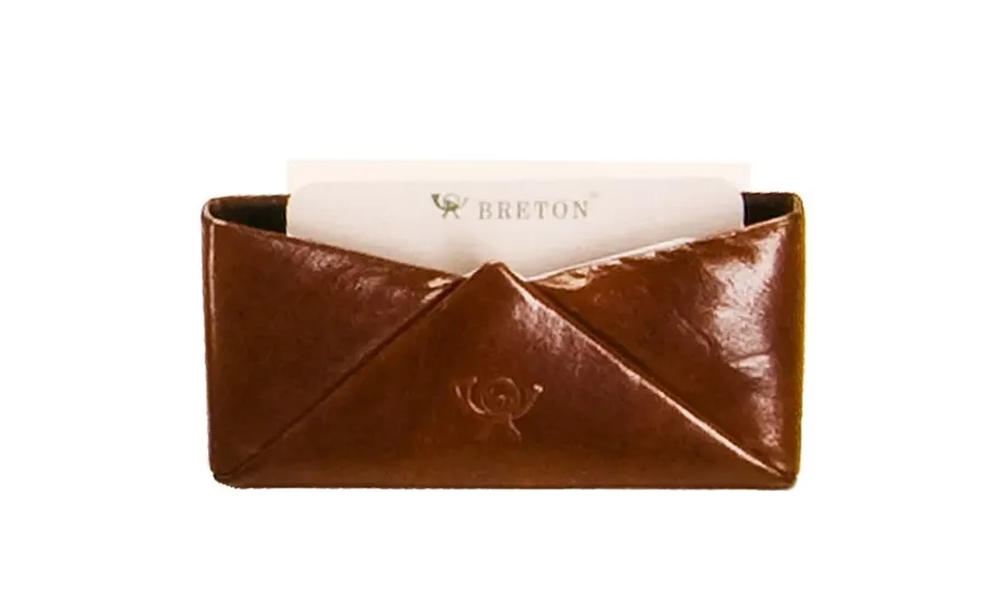 picture 1 A beautiful, leather envelope-shaped business card holder - Absolute Breton