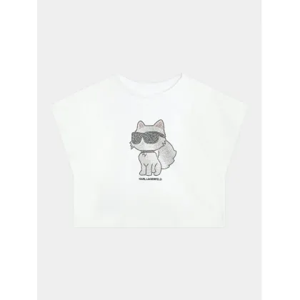 Zdjęcie Karl Lagerfeld Kids Bluzka Z30113 S Biały Regular Fit