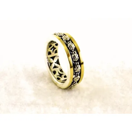 Zdjęcie Cudowna obrączka ze srebrnymi kwiatami