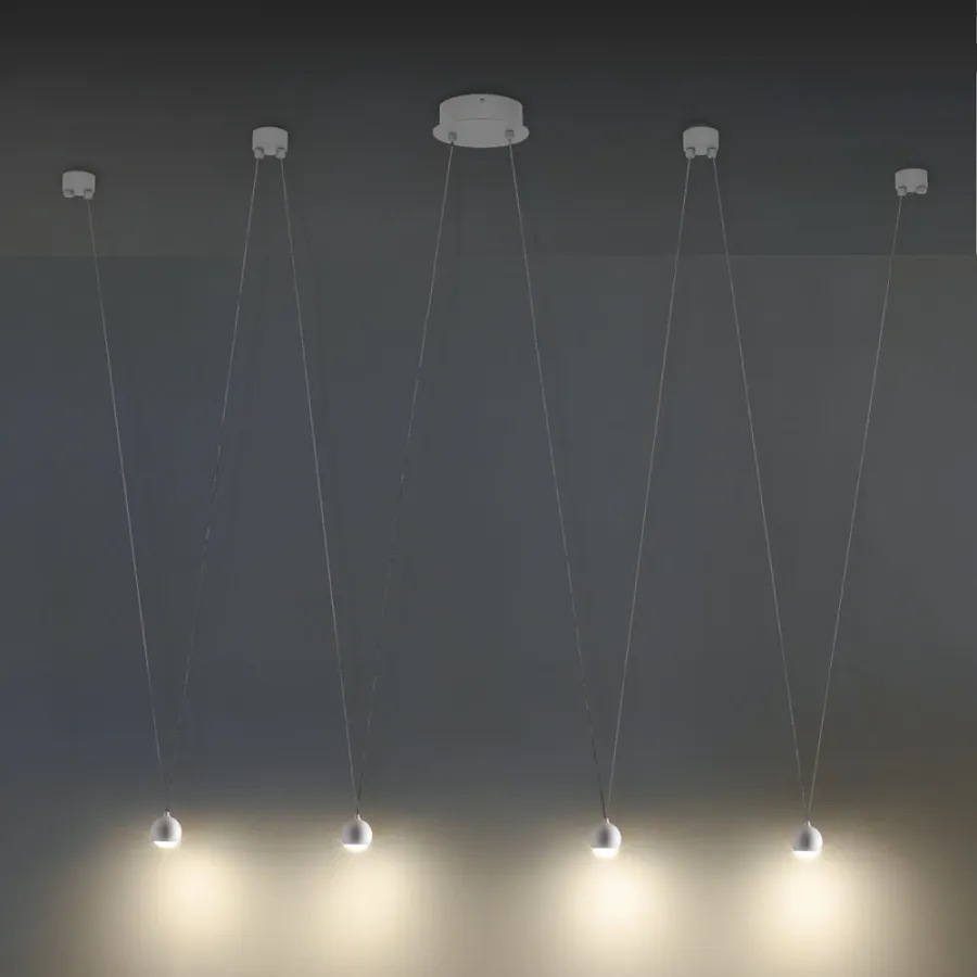 obrazek 1 Nietypowa lampa wisząca Shallow z metalu, aluminium i akrylu