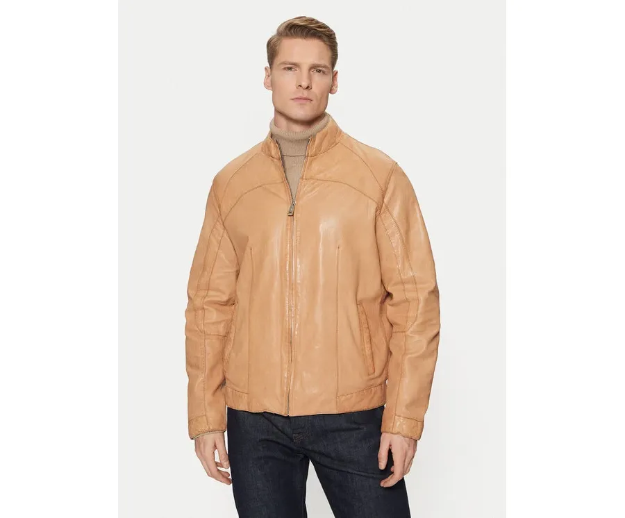 obrazek 1 Milestone Kurtka skórzana Winston 511099 60600 Brązowy Regular Fit