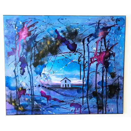 Zdjęcie Peacefully, mixed media na płótnie