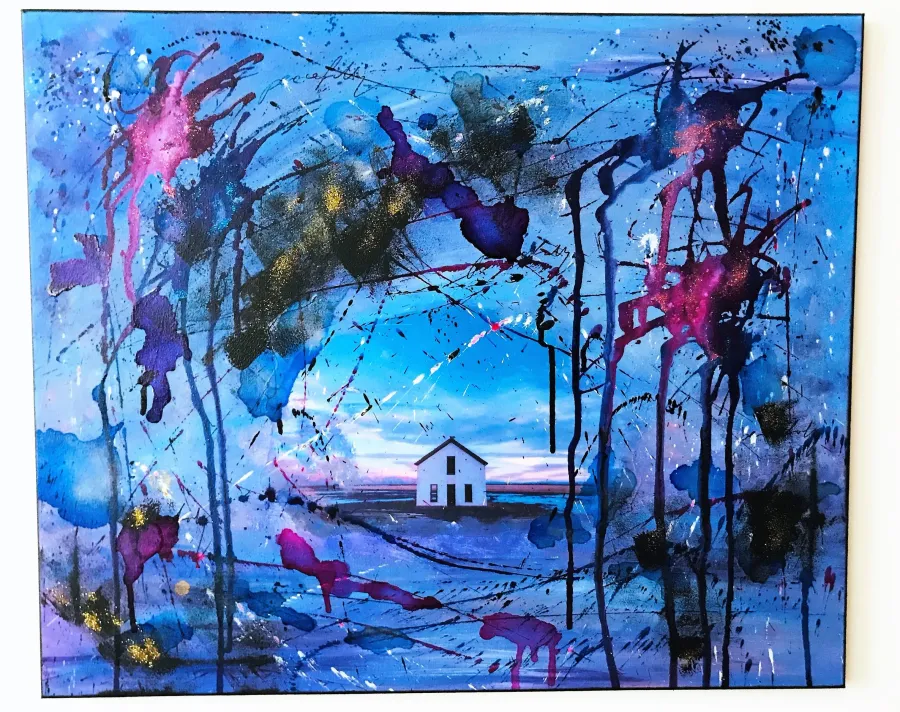 obrazek 1 Peacefully, mixed media na płótnie