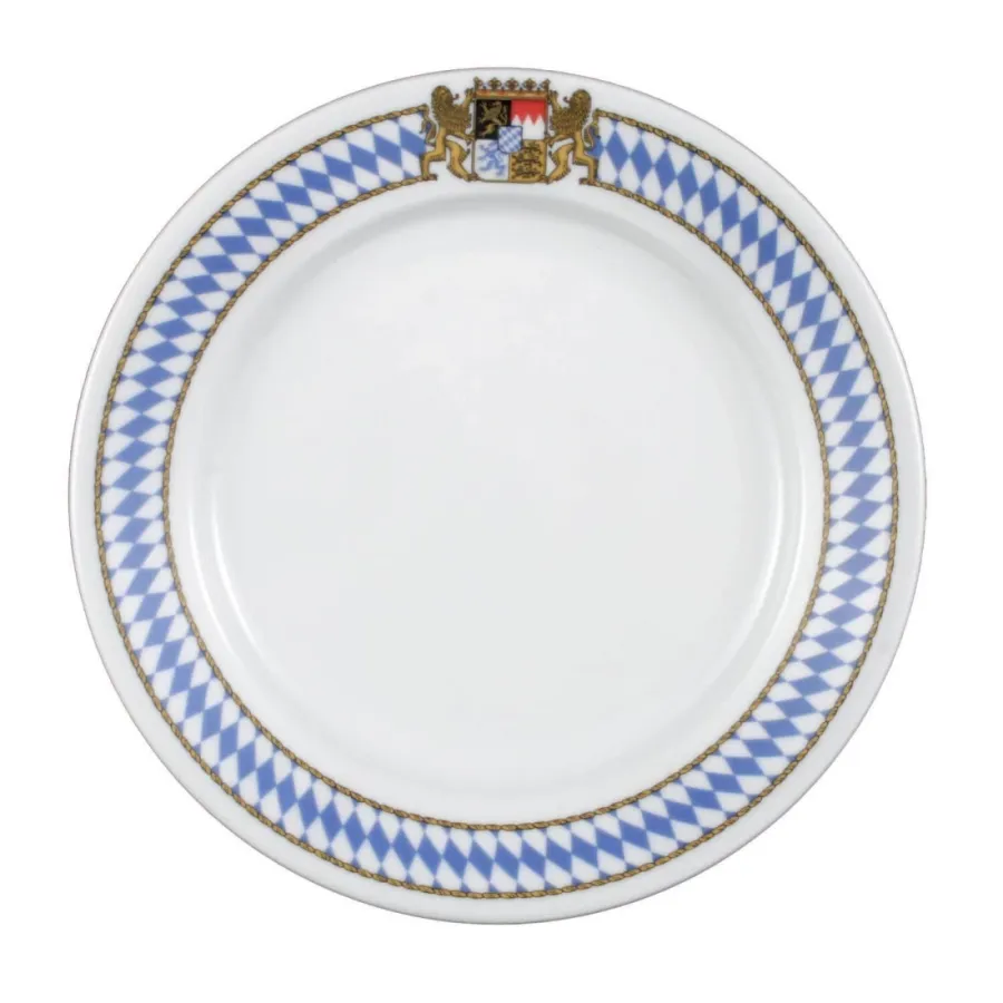 obrazek 1 Piękny biały porcelanowy talerz z oryginalnym bawarskim zdobieniem - Seltmann Weiden