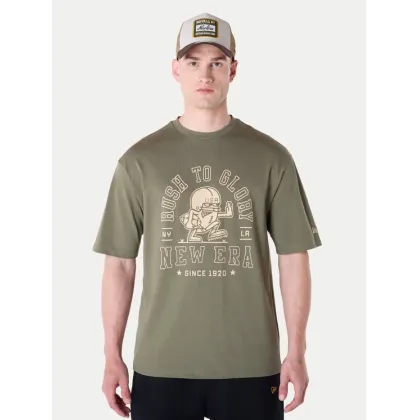 Zdjęcie New Era T-Shirt Football Graphic 60596409 Zielony Regular Fit