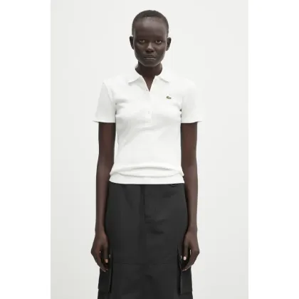 Zdjęcie Lacoste polo bawełniane damski kolor beżowy DF5377