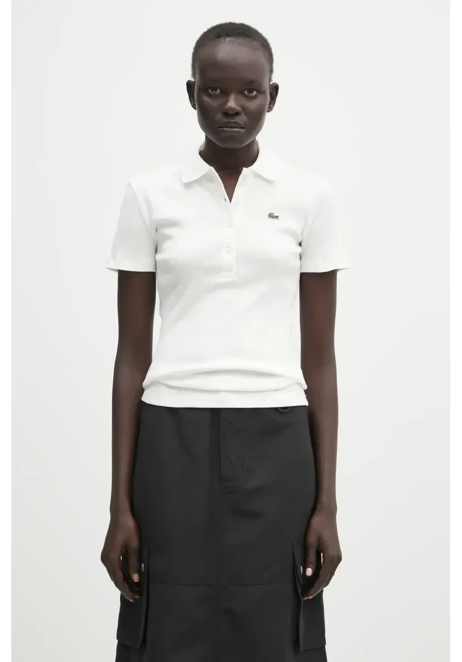 obrazek 1 Lacoste polo bawełniane damski kolor beżowy DF5377