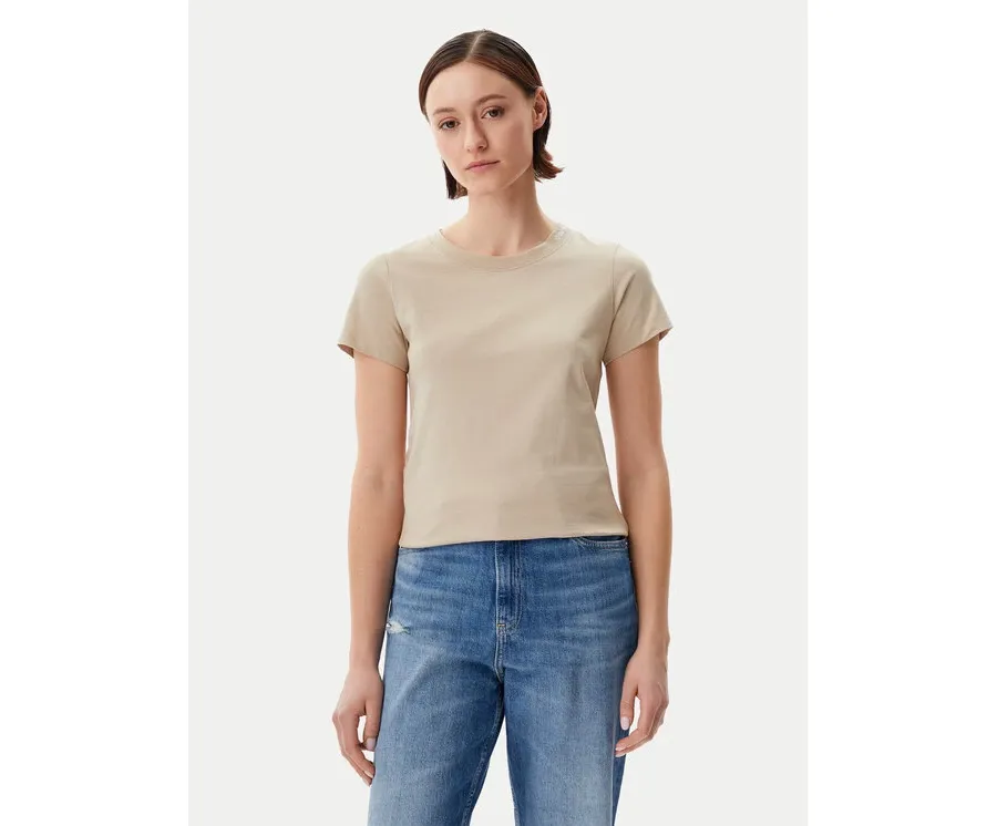 obrazek 1 Calvin Klein Jeans T-Shirt Logo J20J225540 Beżowy Regular Fit