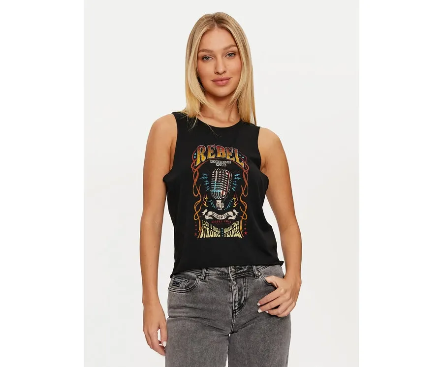 obrazek 1 Noisy May Top Max 27033890 Czarny Regular Fit