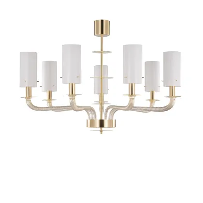 Zdjęcie Luksusowy włoski szklany żyrandol - wykonany ręcznie ze szkła murano