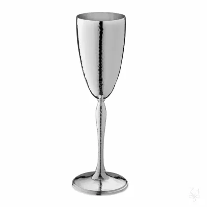 Picture Stylish silver plated Parighi champagne glass with modern shape - Zaramella Argenti
