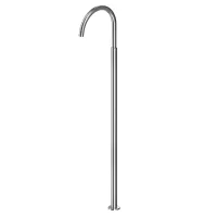 Picture Round bathroom spout mounted to the floor - made of stainless steel