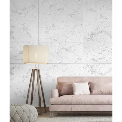 Zdjęcie 120x60 cm DS - (biały, srebrne kruszywo) - płyta beton architektoniczny ultralekka