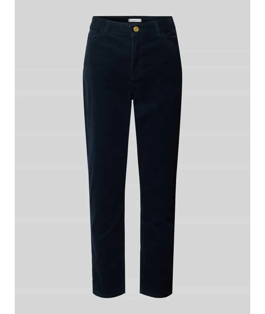 obrazek 1 Spodnie sztruksowe o kroju stretch slim fit z 5 kieszeniami