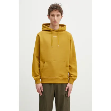 Zdjęcie Drôle de Monsieur bluza bawełniana Le Hoodie Slogan Classique męska kolor zielony z kapturem z nadrukiem G-HO161-CO127-MS