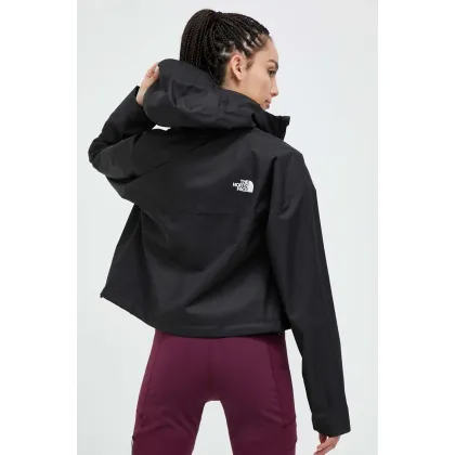 Zdjęcie The North Face kurtka outdoorowa Cropped Quest kolor czarny przejściowa oversize NF0A55EPJK31