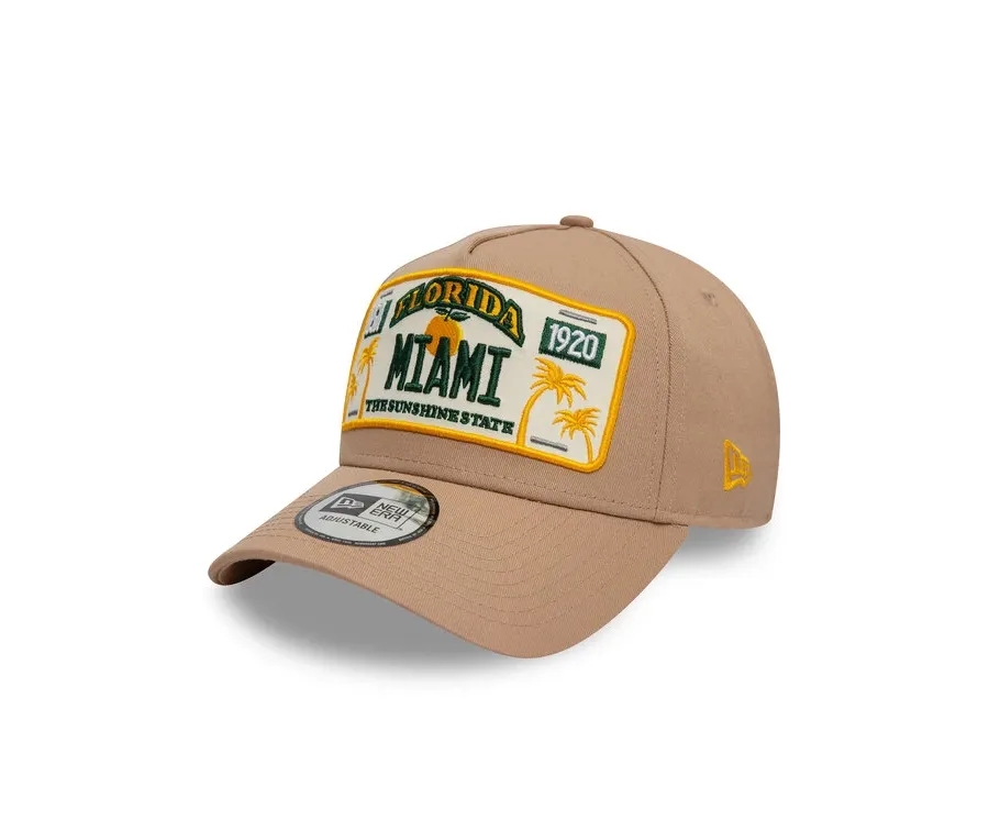 obrazek 1 New Era Czapka z daszkiem Miami License Plate 9FORTY A-Frame 60595462 Beżowy