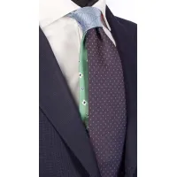 Picture Elegant, dark tie with a contrasting blue knot