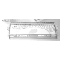 Zdjęcie Włoska kryształowa taca na akcesoria z ręcznie grawerowaną figurką sowy – Il Paralume Marina