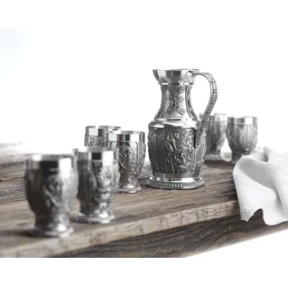 Zdjęcie Unikatowy zestaw do wina - dzbanek + 6 kubków