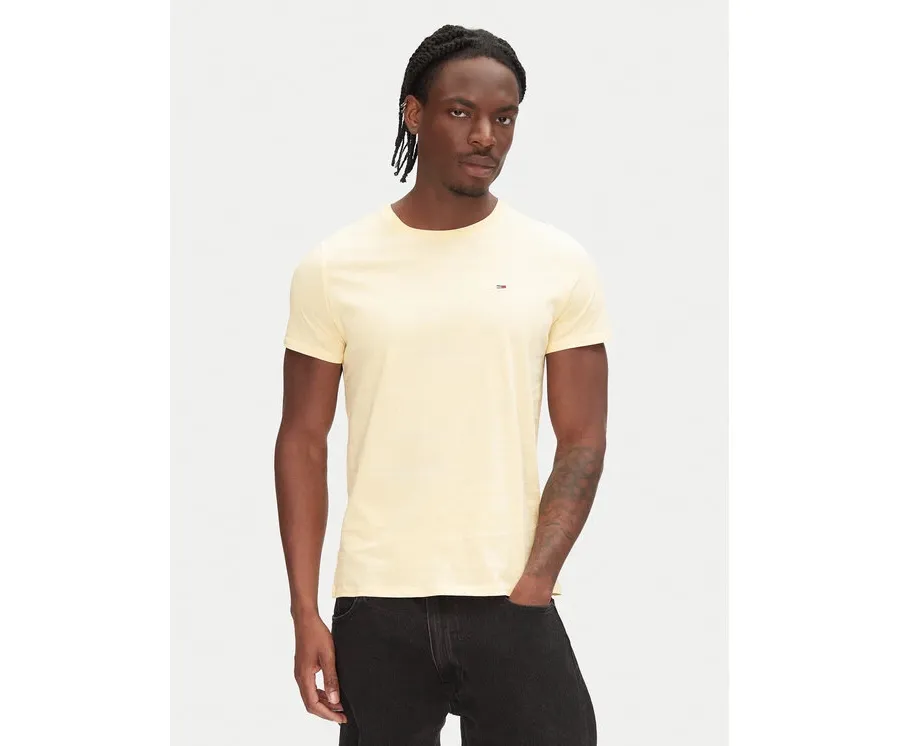 obrazek 1 Tommy Jeans T-Shirt DM0DM04411 Żółty Slim Fit