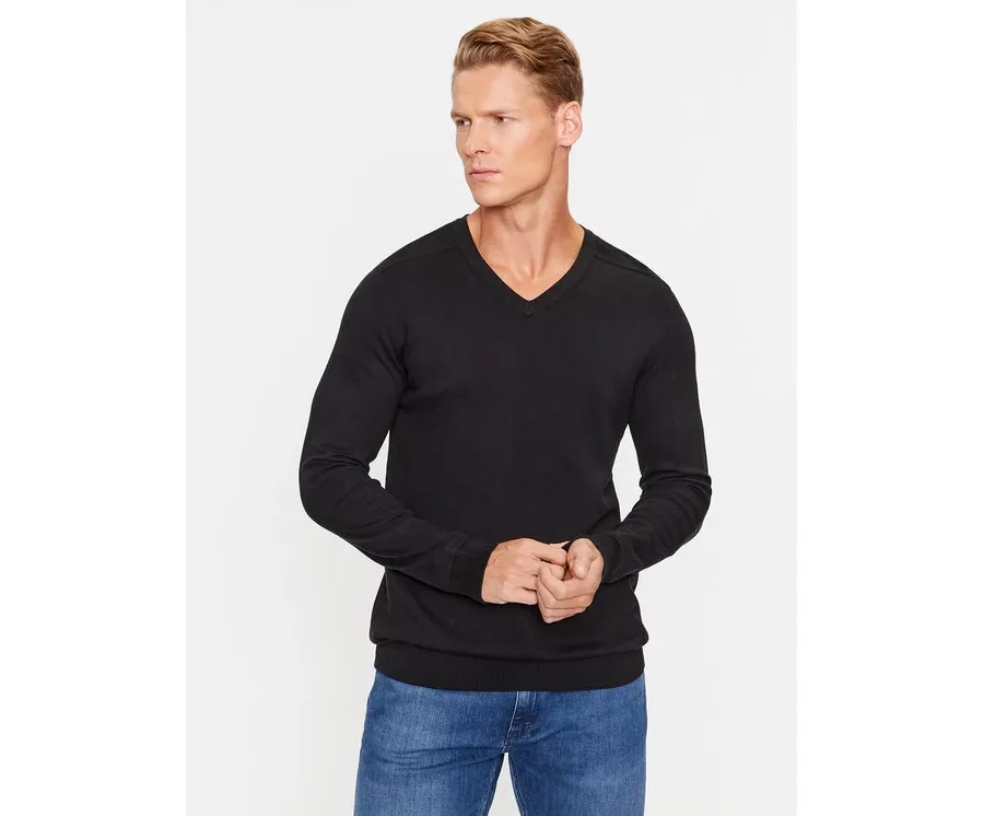obrazek 1 Selected Homme Sweter 16090147 Czarny Regular Fit