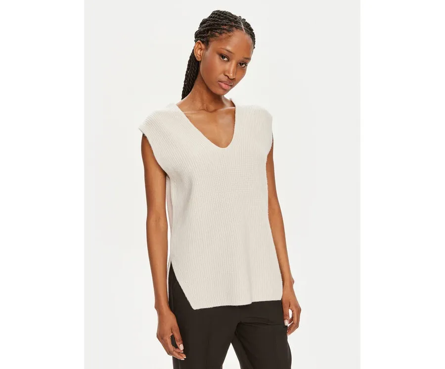 obrazek 1 Calvin Klein Sweter K20K207249 Écru Regular Fit