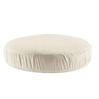 Zdjęcie Okrągła duża poduszka podłogowa wypełniona pianką na taras