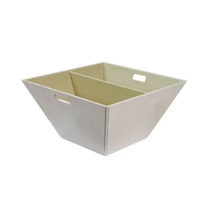 Picture A unique basket for the bathroom - leather