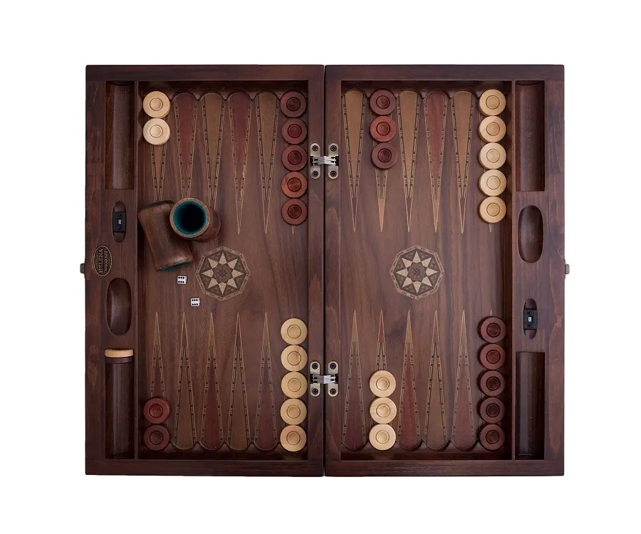 obrazek 2 Piękny drewniany zestaw do gry w Backgammon - Helena Woodart