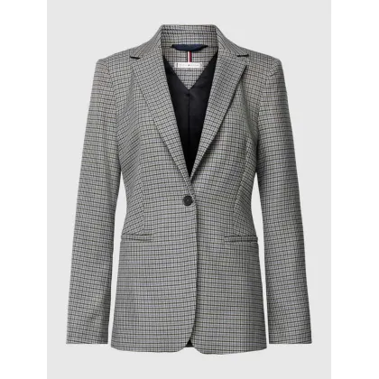 Zdjęcie Żakiet ze wzorem w pepitkę i kołnierzem z połami