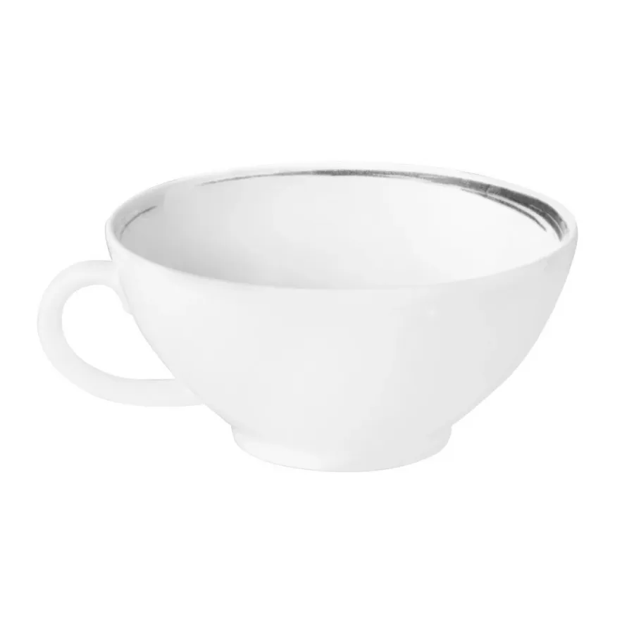 obrazek 2 Mała porcelanowa filiżanka do herbaty z szarym zdobieniem - Seltmann Weiden