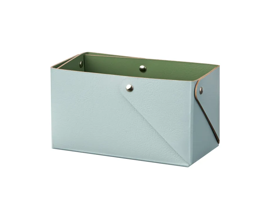 obrazek 1 Wyjątkowe pudełko Miu wykonane ze skóry w kolorze jasnego błękitu