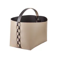 Zdjęcie Stylowy kosz Helena z rączką 35x30xH26 cm w kolorze cappuccino