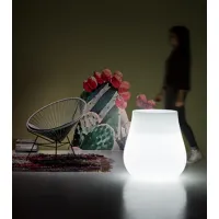 Picture A modern vase for prestigious gardens and apartments, illuminated with a LED lamp - Plust