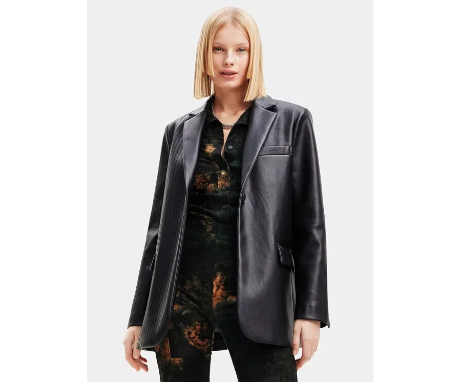 obrazek 1 Desigual Marynarka 23WWEWBB Czarny Regular Fit