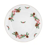 Picture Stylish plate with Christmas decorations