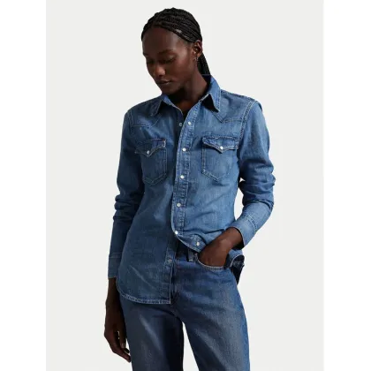 Zdjęcie Polo Ralph Lauren Koszula jeansowa 211969402001 Granatowy Slim Fit